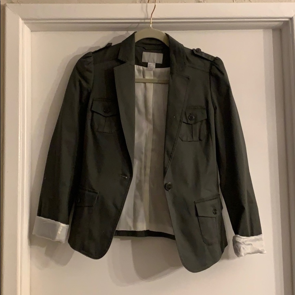Olive utility military jacket